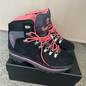 Timberland Black and Pink Outdoor Boots